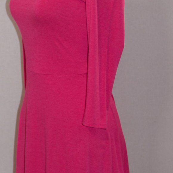 Pink Cotton Long Sleeve Dress - Picture 3 of 12